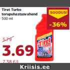 Allahindlus - Tiret Turbo
torupuhastusvahend
500 ml