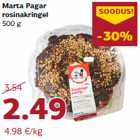 Allahindlus - Marta Pagar
rosinakringel
500 g