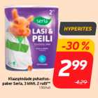 Klaaspindade puhastuspaber
Serla, 3 kihti, 2 rulli**