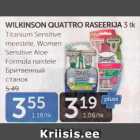 WILKINSON QUATTRO RASEERIJA 3 tk