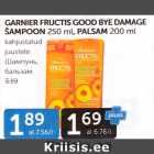 GARNIER FRUCTIS GOOD BYE DAMAGE ŠAMPOON 250 ml, PALSAM 200 ml