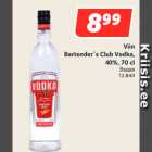 Allahindlus - Viin
Bartender´s Club Vodka,
40%, 70 cl