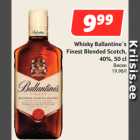 Allahindlus - Whisky Ballantine´s
Finest Blended Scotch,
40%, 50 cl
