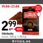 Filtrikohv Luxus, 500 g