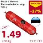 Allahindlus - Maks & Moorits Poissmehe kotletisegu 500 g