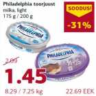 Allahindlus - Philadelphia toorjuust milka, light 175 g / 200 g