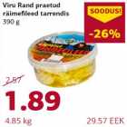 Allahindlus - Viru Rand praetud räimefileed tarrendis 390 g