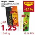 Pergale Drazee sarapuupähkel, mandel 120 g