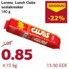 Allahindlus - Lorenz Lunch Clubs soolakreeker 180 g