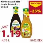 Kühne salatikaste itaalia, balsamico 250 ml