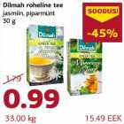 Allahindlus - Dilmah roheline tee jasmiin, piparmünt 30 g