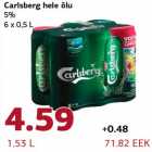 Carlsberg hele õlu 5% 6 x 0,5 L