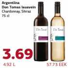 Allahindlus - Argentiina Don Tomas lauavein Chardonnay, Shiraz 75 cl