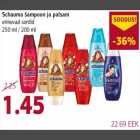 Allahindlus - Schauma šampoon ja palsam erinevad sordid 250 ml / 200 ml