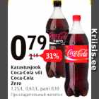 Karastusjook Coka-Cola või Coka-Cola Zero 1,25/L, 0,63 L