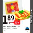 Võru juust Edam 27%