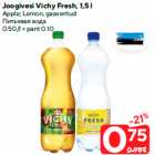 Joogivesi Vichy Fresh, 1,5 l


