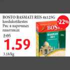 Allahindlus - BOSTO BASMATI RIIS 4x125G keedukotikestes