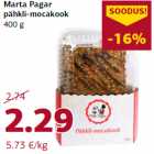 Allahindlus - Marta Pagar
pähkli-mocakook
400 g