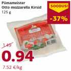 Allahindlus - Piimameister
Otto mozzarella Kirsid
125 g