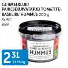 GURMEEKLUBI PÄIKESEKUIVATUD TOMATINE-BASIILIKU HUMMUS 200 G