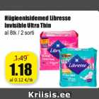 Allahindlus - Hügieenisidemed Libresse
Invisible Ultra Thin