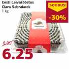 Allahindlus - Eesti Leivatööstus
Clara Sebrakook
1 kg