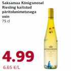 Allahindlus - Saksamaa Königsmosel
Riesling kaitstud
päritolunimetusega
vein
75 cl