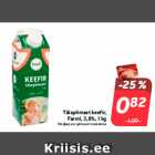 Allahindlus - Täispiimast keefir,
Farmi, 3,8%, 1 kg