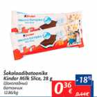 Allahindlus - Šokolaadibatoonike Kinder Milk Slice, 28 g