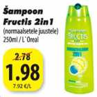 Allahindlus - Šampoon Fructis 2in1