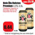 Allahindlus - Hele Õlu Holsten 
Premium  4,5% 0,5L