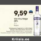 Allahindlus - Viin Viru Valge 40% 1L