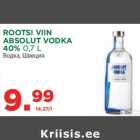 Allahindlus - ROOTSI VIIN
ABSOLUT VODKA
40% 0,7 L