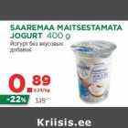 Allahindlus - SAAREMAA MAITSESTAMATA
JOGURT 400 g