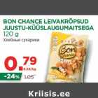 Allahindlus - BON CHANCE LEIVAKRÕPSUD
JUUSTU-KÜÜSLAUGUMAITSEGA
120 g