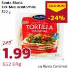 Allahindlus - Santa Maria
Tex-Mex nisutortilla
320 g