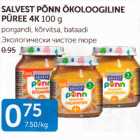 SALVEST PÕNN ÖKOLOOGILINE PÜREE 4K 100 G