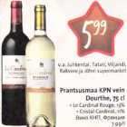 Allahindlus - Prantsusmaa КPN vein Dоurthе,75 cl . Le Cardinal Rouge, 13% . Cristal Cardinal, ll%