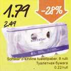 Allahindlus - Softstar 3-kihiline tualettpaber, 8 rulli