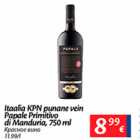 Allahindlus - Itaalia KPN punane vein Papale Primitivo di Manduria, 750 ml