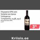 Allahindlus - Hispaania KPN vein
Senorio Los Llanos
Valdepenas
Tempranillо, l2,5%, 75 cl