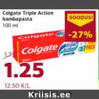 Allahindlus - Colgate Triple Action
hambapasta
100 ml