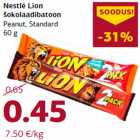 Allahindlus - Nestlé Lion
šokolaadibatoon