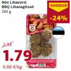 Allahindlus - Nõo Lihavürst
BBQ Lihanagitsad
260 g