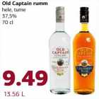 Old Captain rumm
hele, tume
37,5%
70 cl