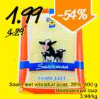 Saare leet viilutatud juust, 26%, 500 g