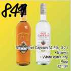 Allahindlus - Rumm Old Captain 37,5%, 0,7 l
• Brown
• White extra dry