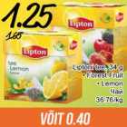 Allahindlus - Liptoni tee, 34 g
• Forest Fruit
• Lemon