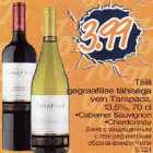 Allahindlus - Tšiili geograafilise
tahisega vein
Tarapaca,
13,5%,70 cl
.Cаьеrnеt Sauvignon
.Chardonnay